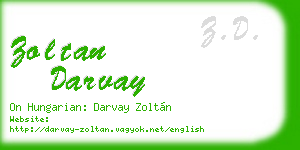 zoltan darvay business card